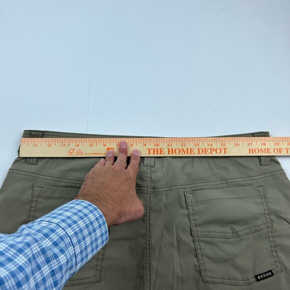 Prana Brion Shorts Men's 38x9 Tan Hiking Outdoor 5 Pocket Flat Front Stretch - Picture 8 of 10